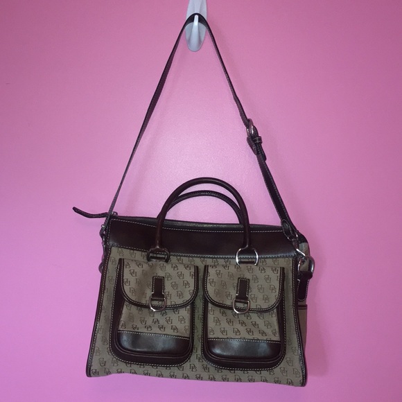 Dooney & Bourke Signature Fabric Double Pocket - Picture 1 of 16